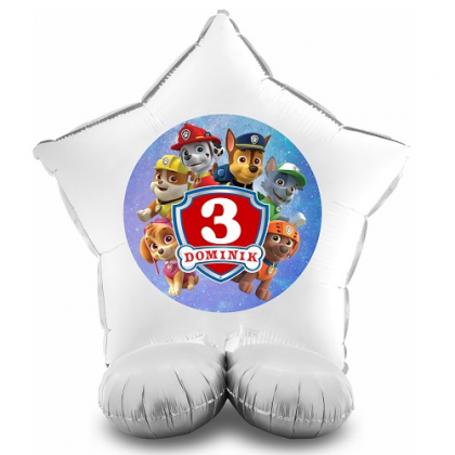 Balón Paw Patrol s menom