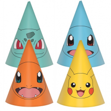 Párty klobúky Pokémon 8 ks